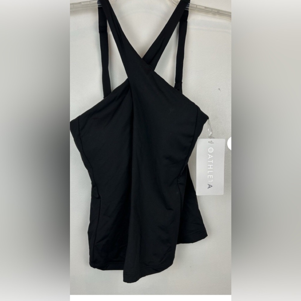 Athleta Crossed Tankini Swim Top, Small - Picture 3 of 6